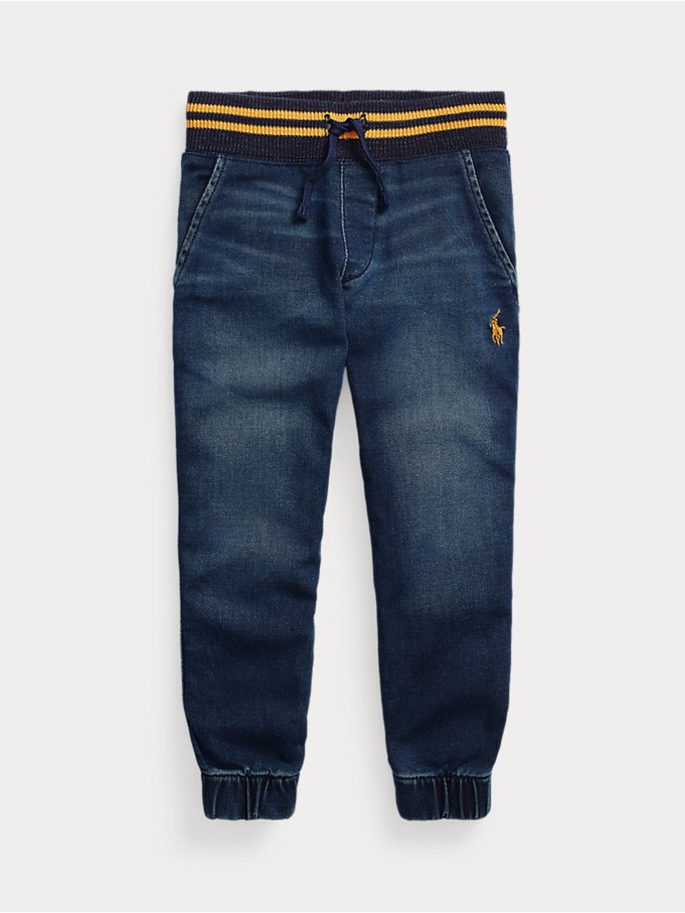 Ralph Lauren Boys Dark Blue Stretch Denim Jogger Size 4T - Picture 2 of 7